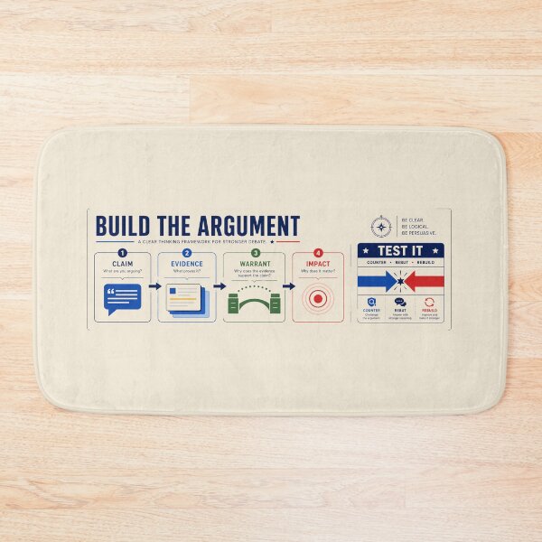 Item preview, Debate Desk Mat – Build the Argument Speech & Debate Prep Framework designed and sold by astersgraphics.