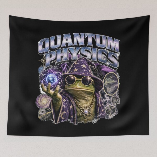 Item preview, Quantum Physics Frog Wizard Vintage T-Shirt | Funny Science Teacher Physics Major Chrome Magic Toad Gift designed and sold by illeN-Art-World.