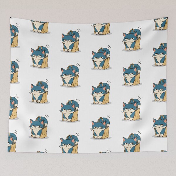 Item preview, Funny Cat In A Tiny Shopping Bag designed and sold by Catchy-Couture.