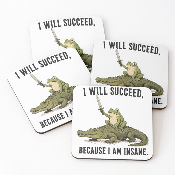 Item preview, I WILL SUCCEED, BECAUSE I AM INSANE designed and sold by bobcatmarty.