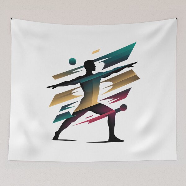 Item preview, Abstract Yoga Art Geometric Warrior Motion designed and sold by 108stillness.