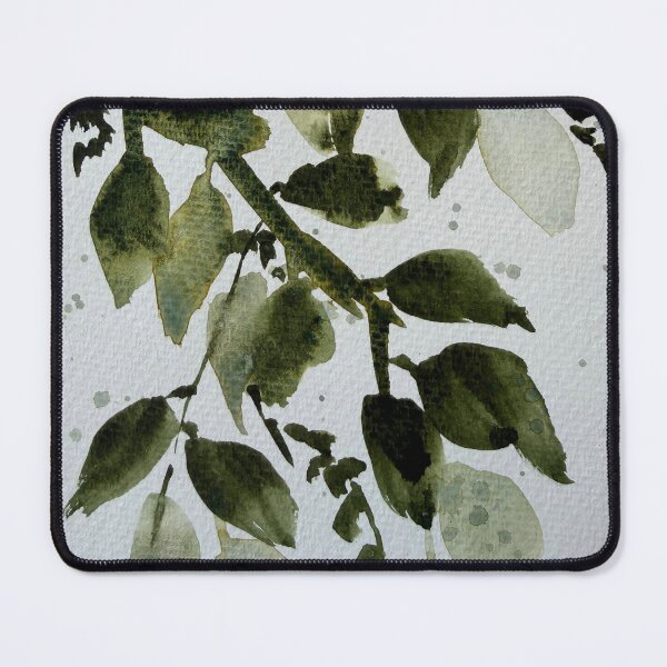 Item preview, Branch of Leaves in Watercolor Greens designed and sold by LakeArtWorks.