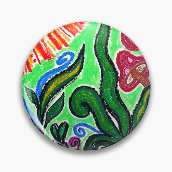 Item preview, Vibrant Color Mushroom Oil Pastel Art designed and sold by Elephant's12.
