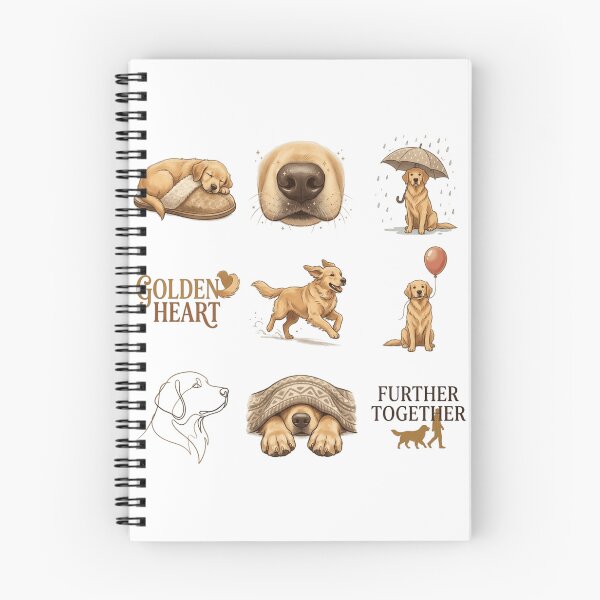 Item preview, Cute Golden Retriever Daily Moments Sticker Pack - Golden Heart Dog Lover Art designed and sold by mood-draftsman.