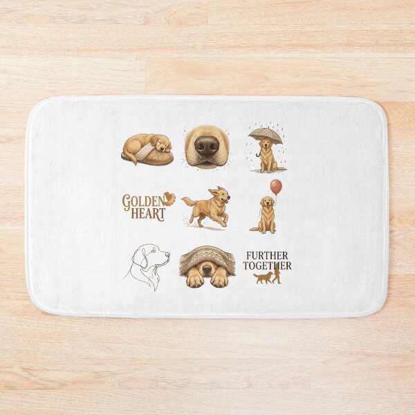 Item preview, Cute Golden Retriever Daily Moments Sticker Pack - Golden Heart Dog Lover Art designed and sold by mood-draftsman.