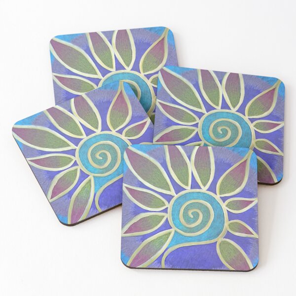 Item preview, Vibrant Blue and Purple Flower Painting designed and sold by Elephant's12.