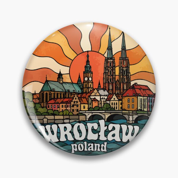 Item preview, Wroclaw Poland Stained Glass Art Travel designed and sold by TomFrontierArt.