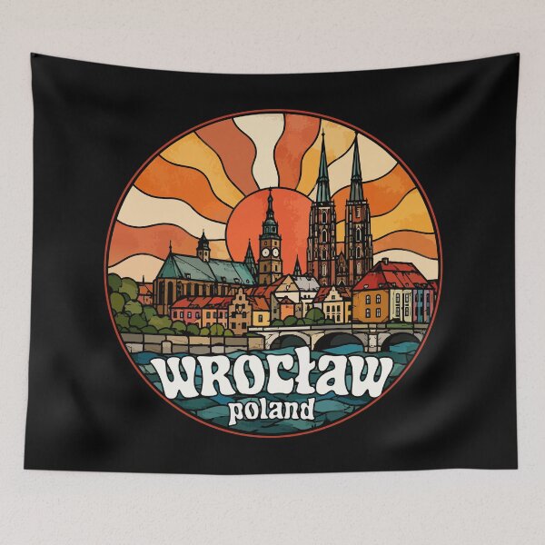 Item preview, Wroclaw Poland Stained Glass Art Travel designed and sold by TomFrontierArt.