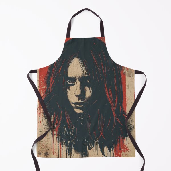 Item preview, Goth Girl Red Paint Splatter Vintage Zine Art designed and sold by ERODED SELF.