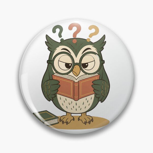 Item preview, Wise Owl Reading Upside Down designed and sold by Catchy-Couture.