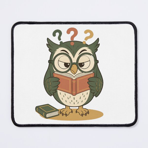 Item preview, Wise Owl Reading Upside Down designed and sold by Catchy-Couture.