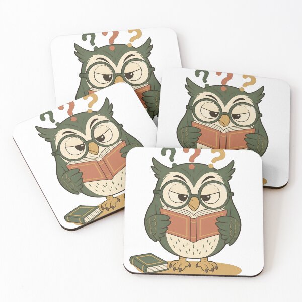 Item preview, Wise Owl Reading Upside Down designed and sold by Catchy-Couture.