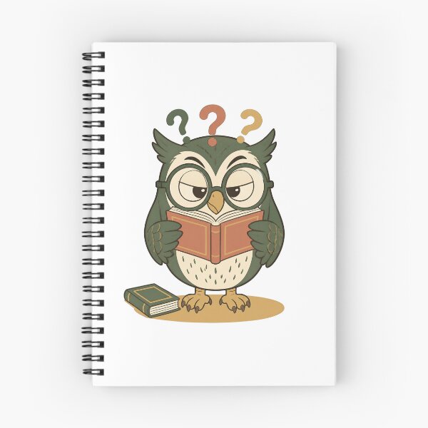 Item preview, Wise Owl Reading Upside Down designed and sold by Catchy-Couture.