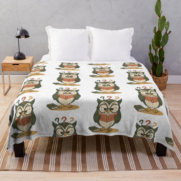 Item preview, Wise Owl Reading Upside Down designed and sold by Catchy-Couture.