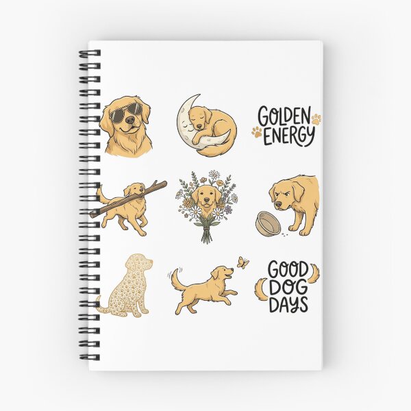 Item preview, Cute Golden Retriever Moments Sticker Pack - Golden Energy Dog Lover Art designed and sold by mood-draftsman.