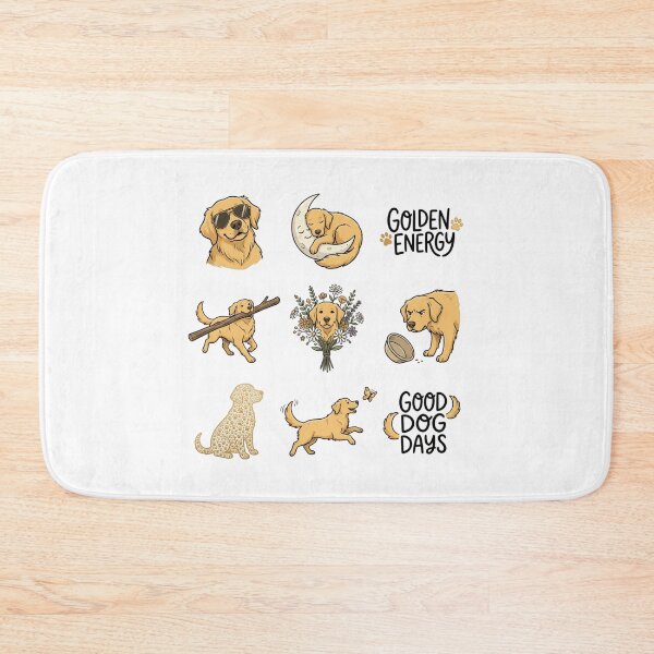 Item preview, Cute Golden Retriever Moments Sticker Pack - Golden Energy Dog Lover Art designed and sold by mood-draftsman.