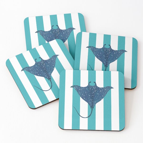 Item preview, Manta ray and turquoise stripes designed and sold by Ana Gorozpe.