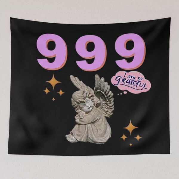 Item preview, 999 Angel Number Design | Aesthetic | Manifest | Manifestation | Grateful | Angels | Spiritual | Gratitude Journals | Pink |  tshirts, mugs, stickers, posters designed and sold by TeenLake.