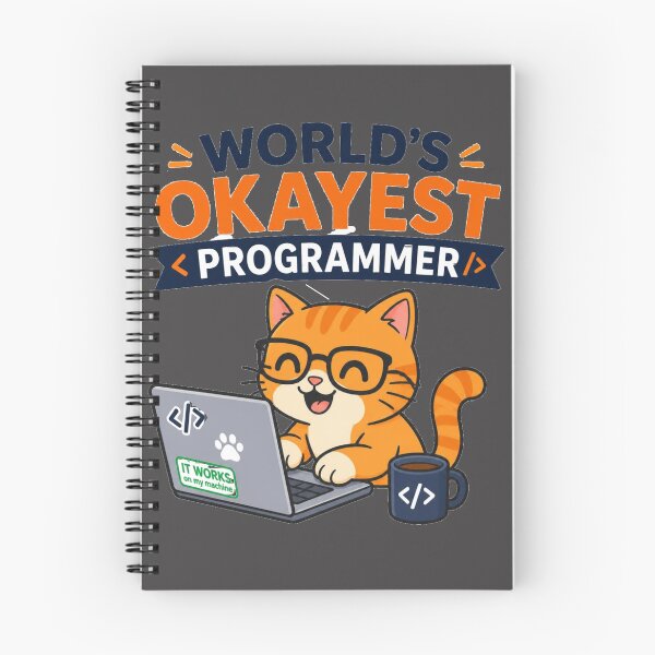 Item preview, Gato Programador Divertido Okayest Programmer designed and sold by MargaretPolanco.