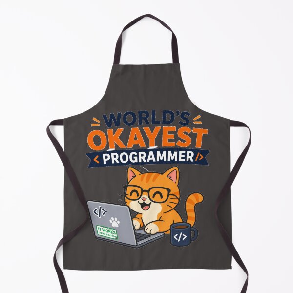 Item preview, World's Okayest Programmer Cat designed and sold by MargaretPolanco.