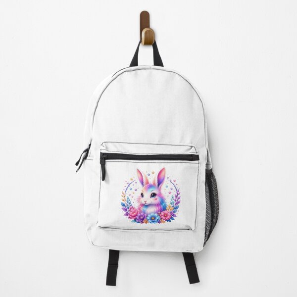 Item preview, Cute Rainbow Bunny with Colorful Flowers designed and sold by MySthore.