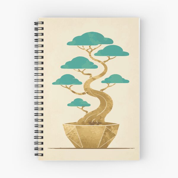 Item preview, Golden Geometric Bonsai - Minimalist Zen Feng Shui Art designed and sold by CharaFei.Art.