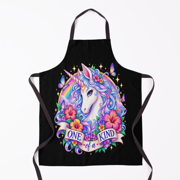 Item preview, One of a Kind – Magical Unicorn and Colorful Flowers designed and sold by TroviTutto.