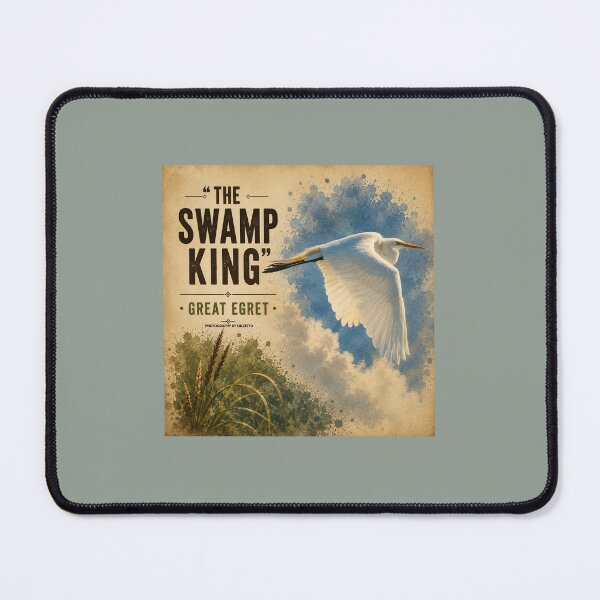 Item preview, Great White Egret in Flight designed and sold by Wait, Watch and Wander Shop.