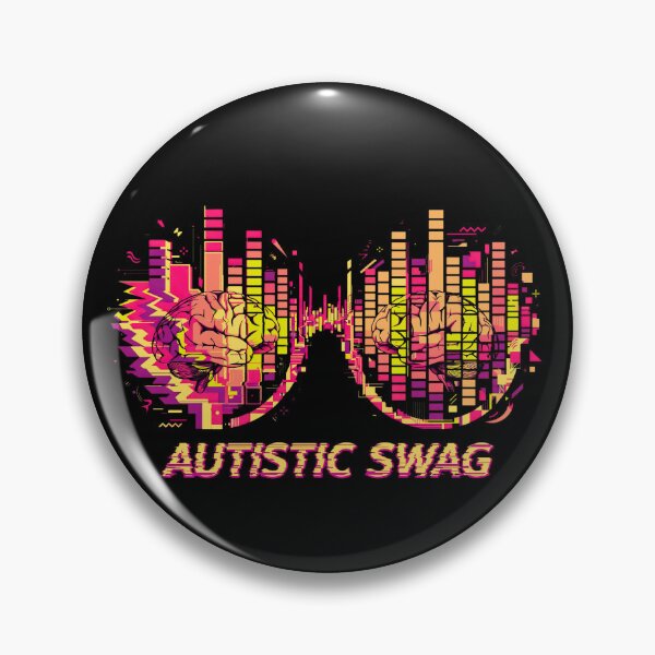 Item preview, Autistic Swag - Neon Glitch Brain Glasses - Neurodivergent Pride designed and sold by Neurospicy Trolls.