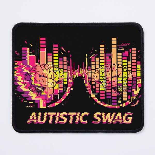 Item preview, Autistic Swag - Neon Glitch Brain Glasses - Neurodivergent Pride designed and sold by Neurospicy Trolls.