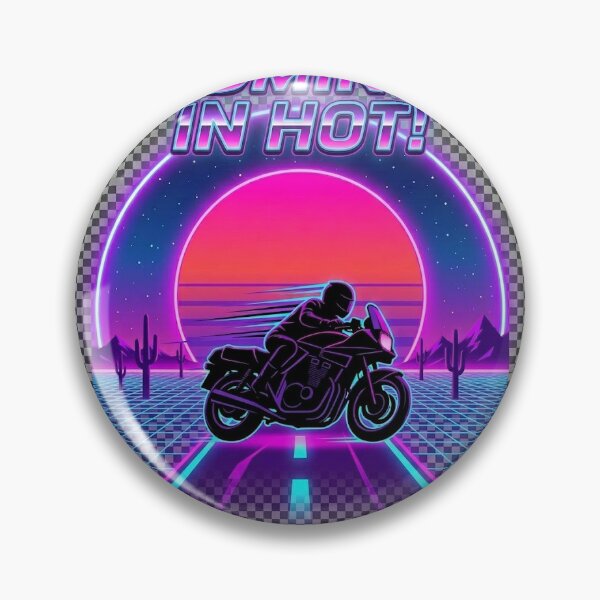 Item preview, Coming In Hot Synthwave Motorcycle Sunset designed and sold by alpha-of-style.