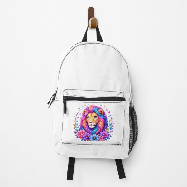 Item preview, Majestic Rainbow Lion with Magical Flowers and Stars designed and sold by MySthore.