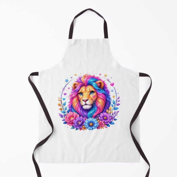 Item preview, Majestic Rainbow Lion with Magical Flowers and Stars designed and sold by MySthore.
