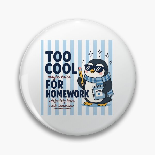 Item preview, Too Cool for Homework Penguin Shirt | Funny Back to School Tee | Cute Student Gift | Teacher & Book Lover Cartoon Design designed and sold by MAPDDesigns.