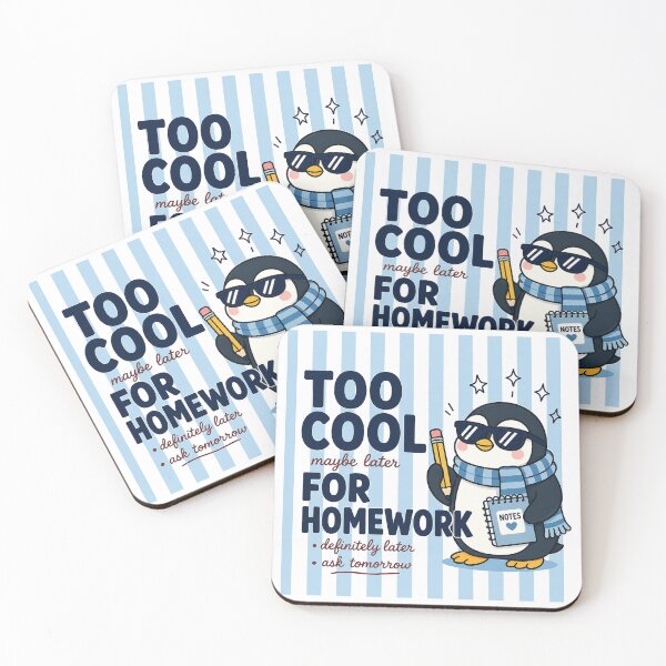 Item preview, Too Cool for Homework Penguin Shirt | Funny Back to School Tee | Cute Student Gift | Teacher & Book Lover Cartoon Design designed and sold by MAPDDesigns.