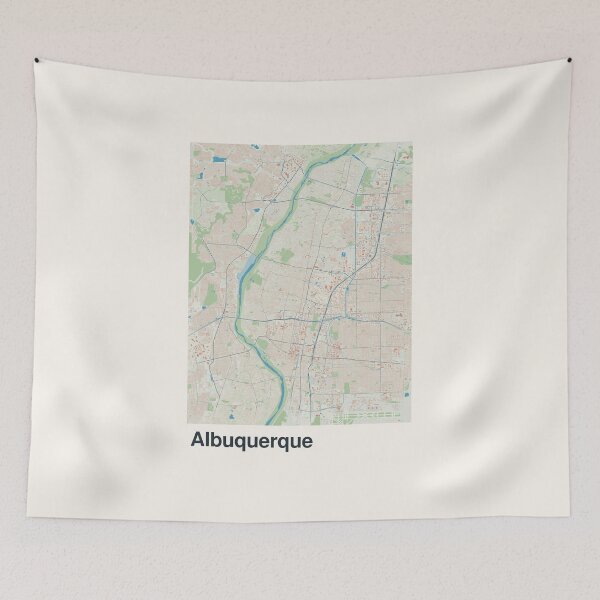 Aperçu de l'œuvre Carte minimaliste d'Albuquerque créée et vendue par MapsNerd.