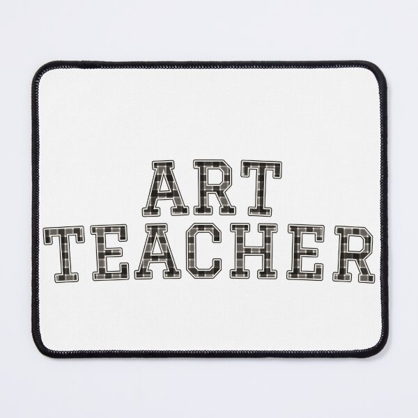 Item preview, Art Teacher Black White Buffalo Check Varsity Letter designed and sold by Worn & Witty.