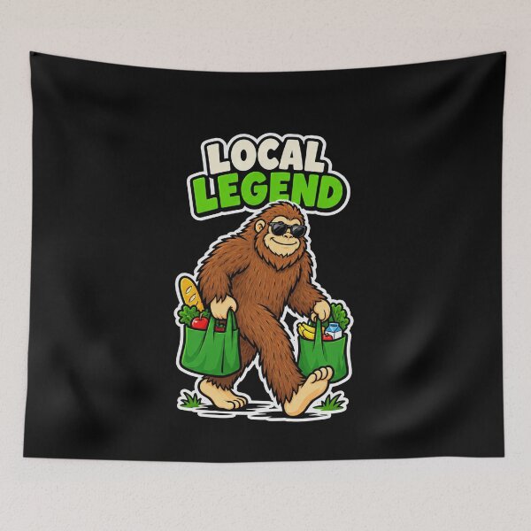 Item preview, Funny Local Bigfoot Grocery Shopping Humor Art designed and sold by elderberry.