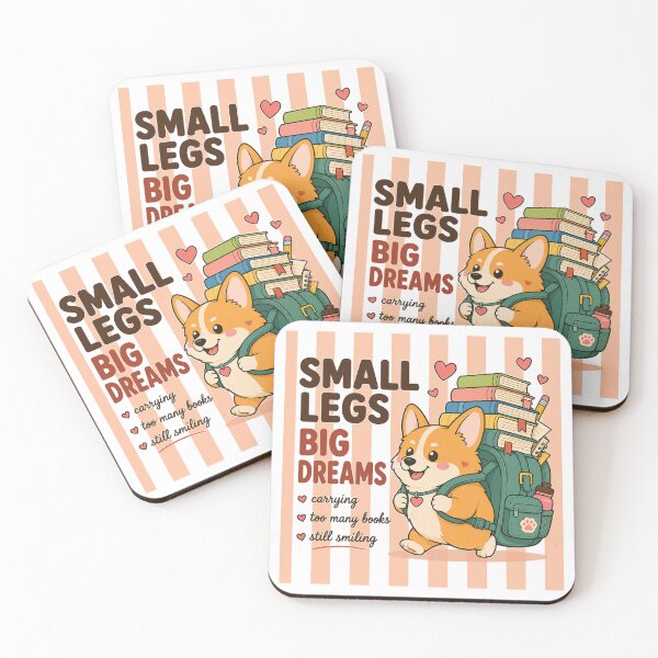 Item preview, Small Legs Big Dreams Corgi Shirt | Cute Back to School Dog Tee | Funny Student Gift | Kawaii Corgi Book Lover Design designed and sold by MAPDDesigns.