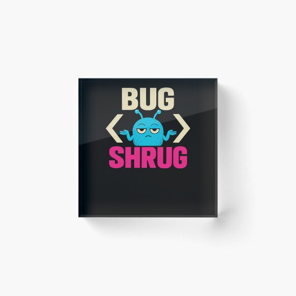 Item preview, Bug Shrug Software Bug Coding Humor designed and sold by elderberry.