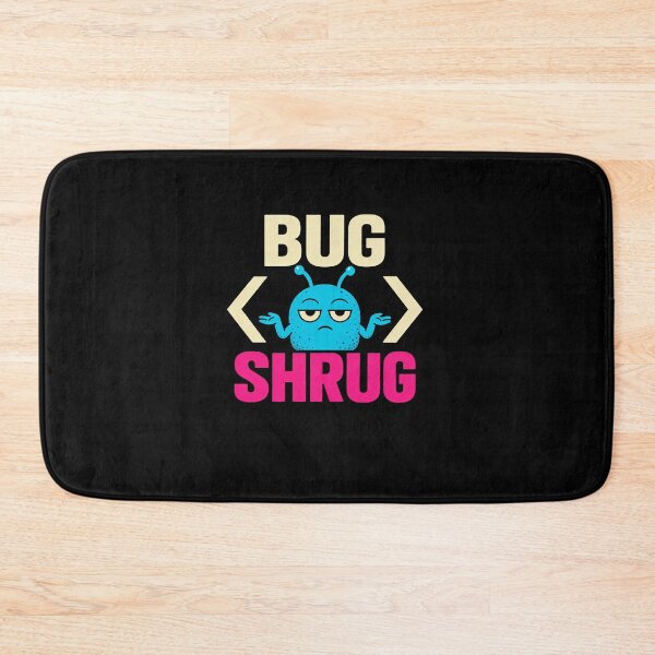 Item preview, Bug Shrug Software Bug Coding Humor designed and sold by elderberry.