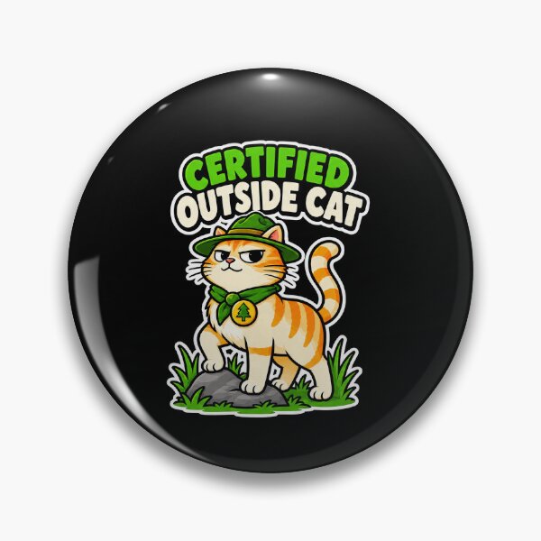 Item preview, Certified Outside Cat Cartoon Ranger designed and sold by elderberry.
