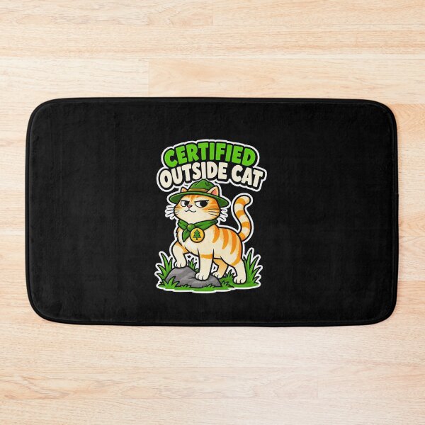 Item preview, Certified Outside Cat Cartoon Ranger designed and sold by elderberry.