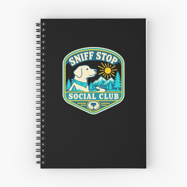 Item preview, Sniff Stop Social Club Hiking Dog Badge designed and sold by elderberry.