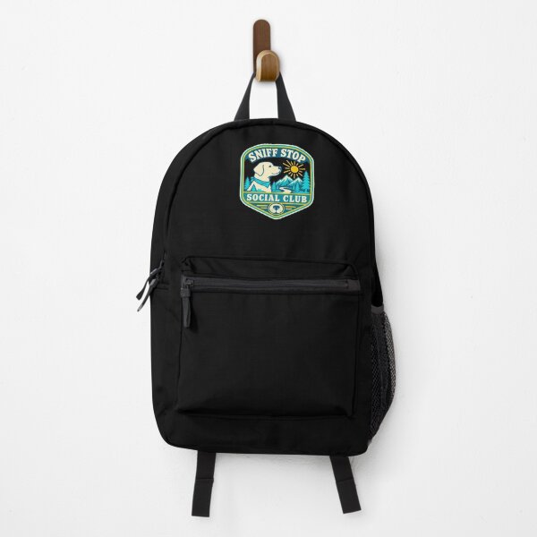 Item preview, Sniff Stop Social Club Hiking Dog Badge designed and sold by elderberry.