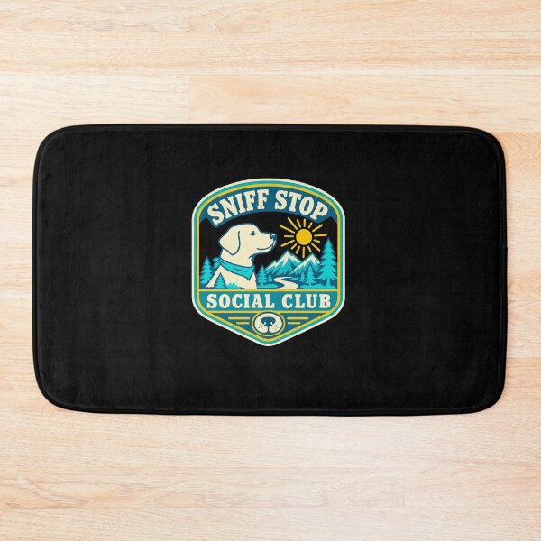 Item preview, Sniff Stop Social Club Hiking Dog Badge designed and sold by elderberry.