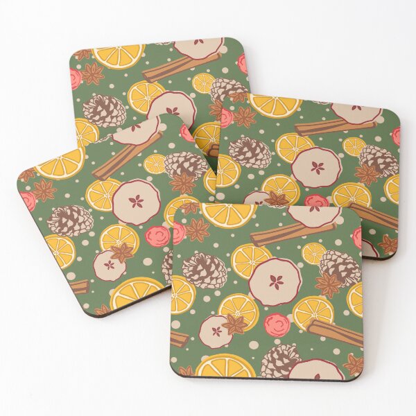 Item preview, Winter Spice in Hunter Green - Holiday Design designed and sold by Free-Spirit-Meg.