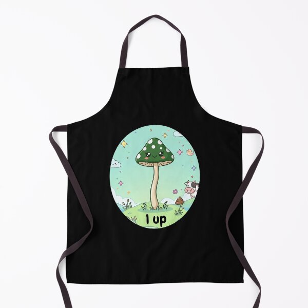 Item preview, Cute Kawaii 1 Up Green Mushroom - Funny Gamer Cottagecore Art designed and sold by JeanChiale.