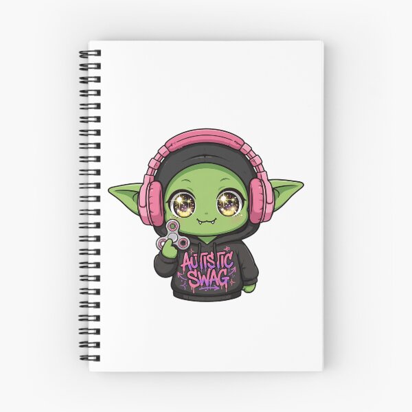 Item preview, Autistic Swag Cute Goblin - Kawaii Neurodivergent Pride with Headphones designed and sold by Neurospicy Trolls.