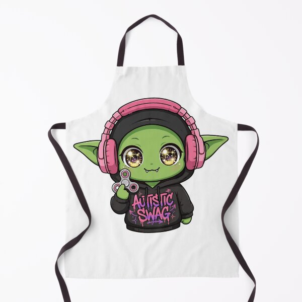 Item preview, Autistic Swag Cute Goblin - Kawaii Neurodivergent Pride with Headphones designed and sold by Neurospicy Trolls.